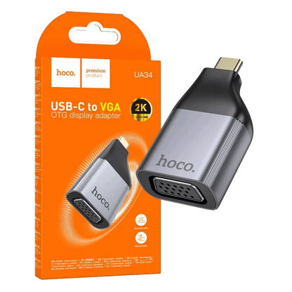 hoco. Adapter USB type C na VGA, 2K, OTG - UA34