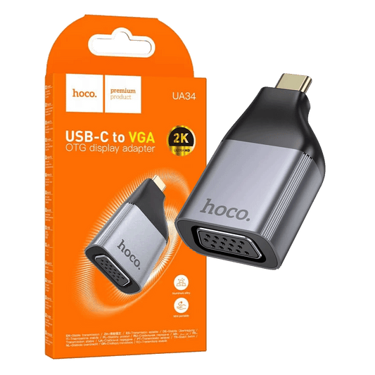hoco. Adapter USB type C na VGA, 2K, OTG - UA34