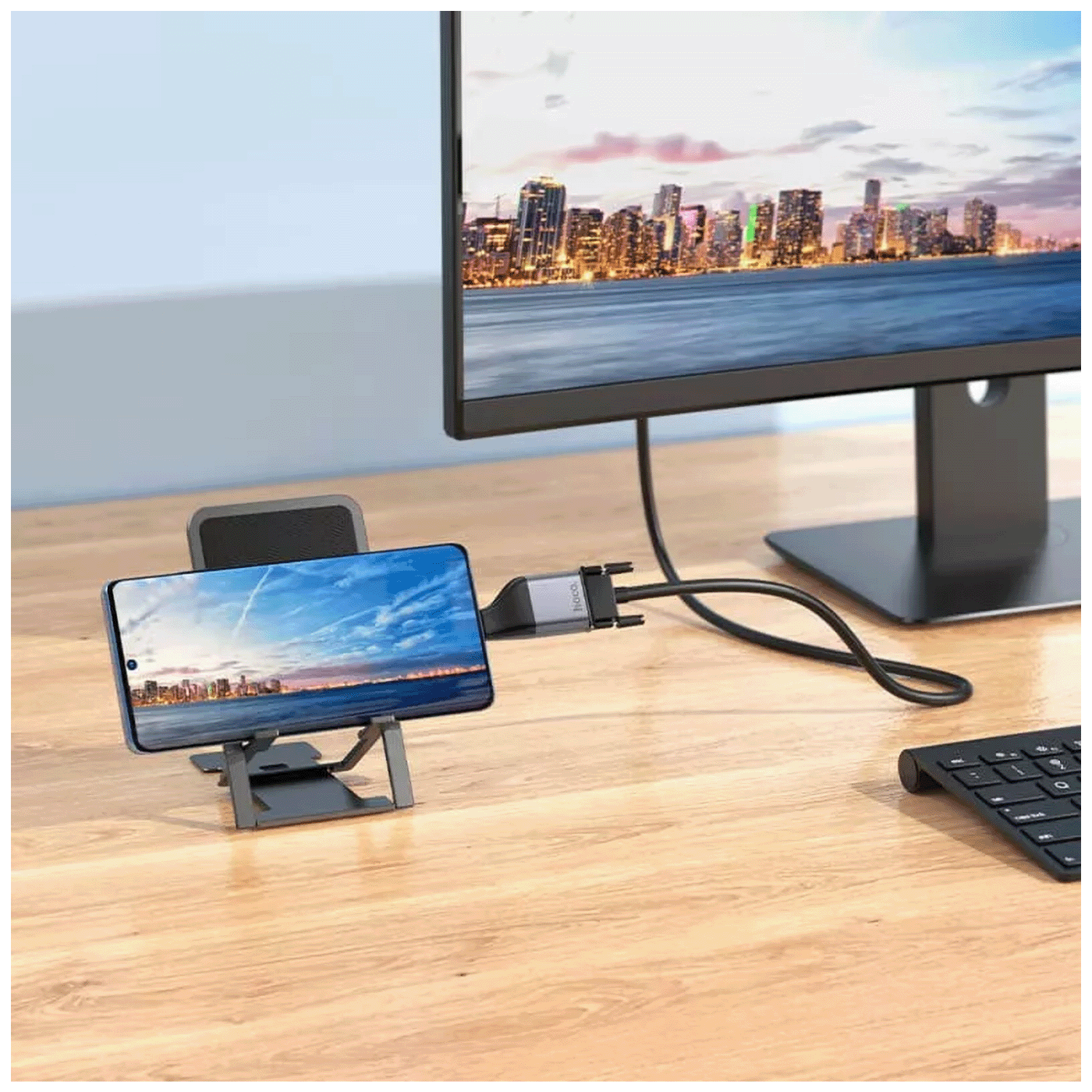 hoco. Adapter USB type C na VGA, 2K, OTG - UA34