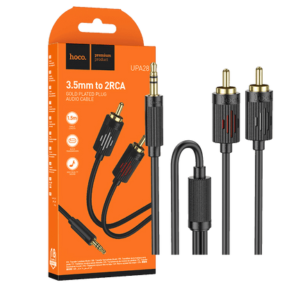 hoco. Audio kabl 2 x RCA na 3.5 mm, 1.5 met. - UPA28