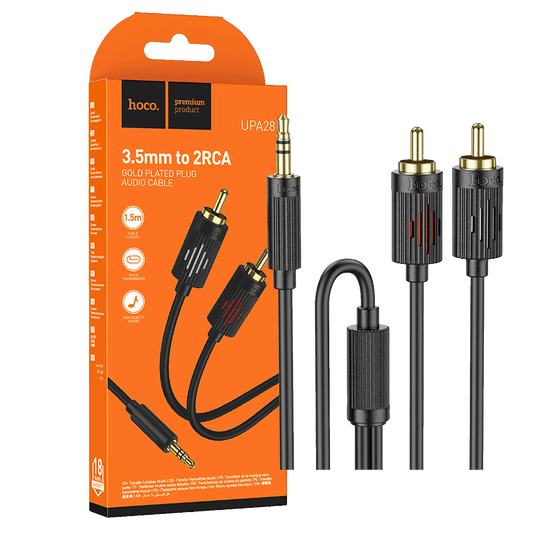 hoco. Audio kabl 2 x RCA na 3.5 mm, 1.5 met. - UPA28