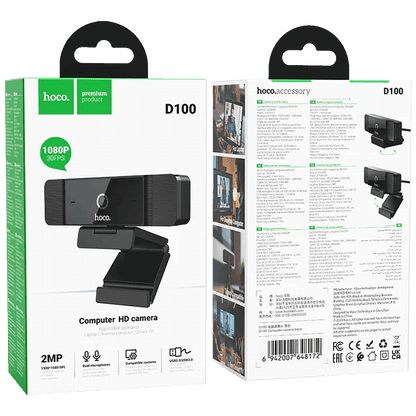 hoco. Web kamera sa mikrofonom, 1080p, USB - D100