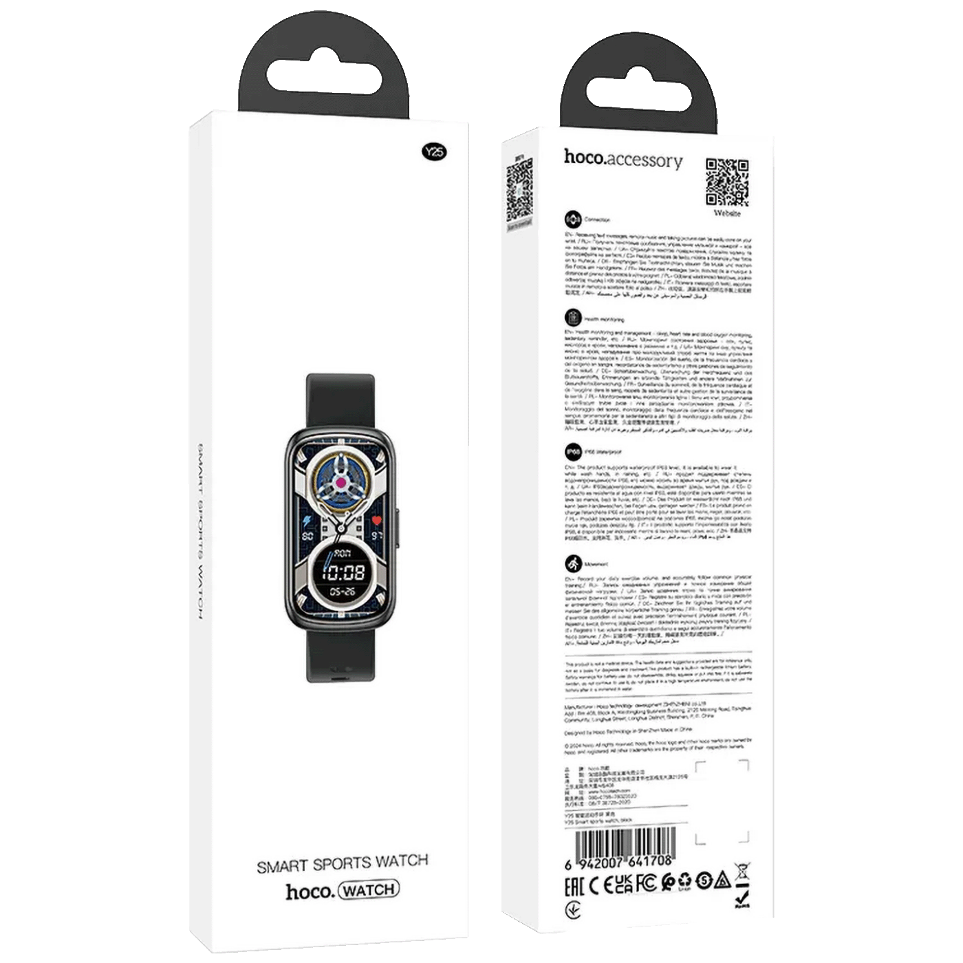 hoco. Pametni sat, 1.47" zaslon, Bluetooth, IP68 - Y25 Black