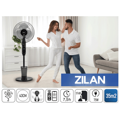 Zilan Ventilator sa raspršivačem vode, daljinski upravljač, 75 W - ZLN0977