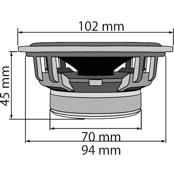 SAL Auto zvučnici, set,  100mm, 2x55W, 4 Ohm - CX 404