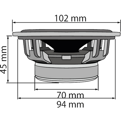 SAL Auto zvučnici, set,  100mm, 2x55W, 4 Ohm - CX 404