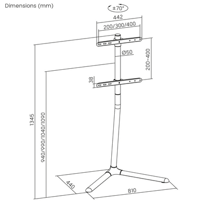 Maclean Stalak za TV prijemnik, 32"- 70", 40 kg - MC-494