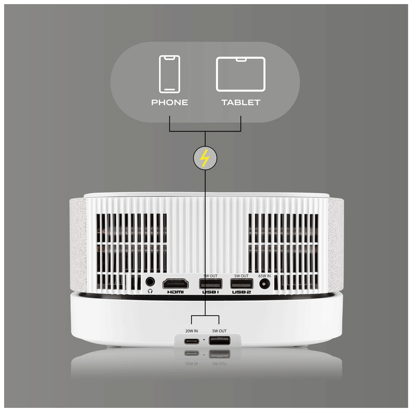 Overmax Projektor, LED, 1080p, 3000 lm,  Power Bank, Bluetooth, WiFi - OV-Multipic 4.5