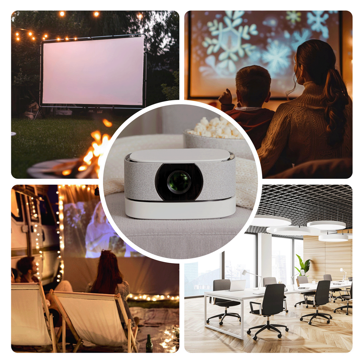 Overmax Projektor, LED, 1080p, 3000 lm,  Power Bank, Bluetooth, WiFi - OV-Multipic 4.5