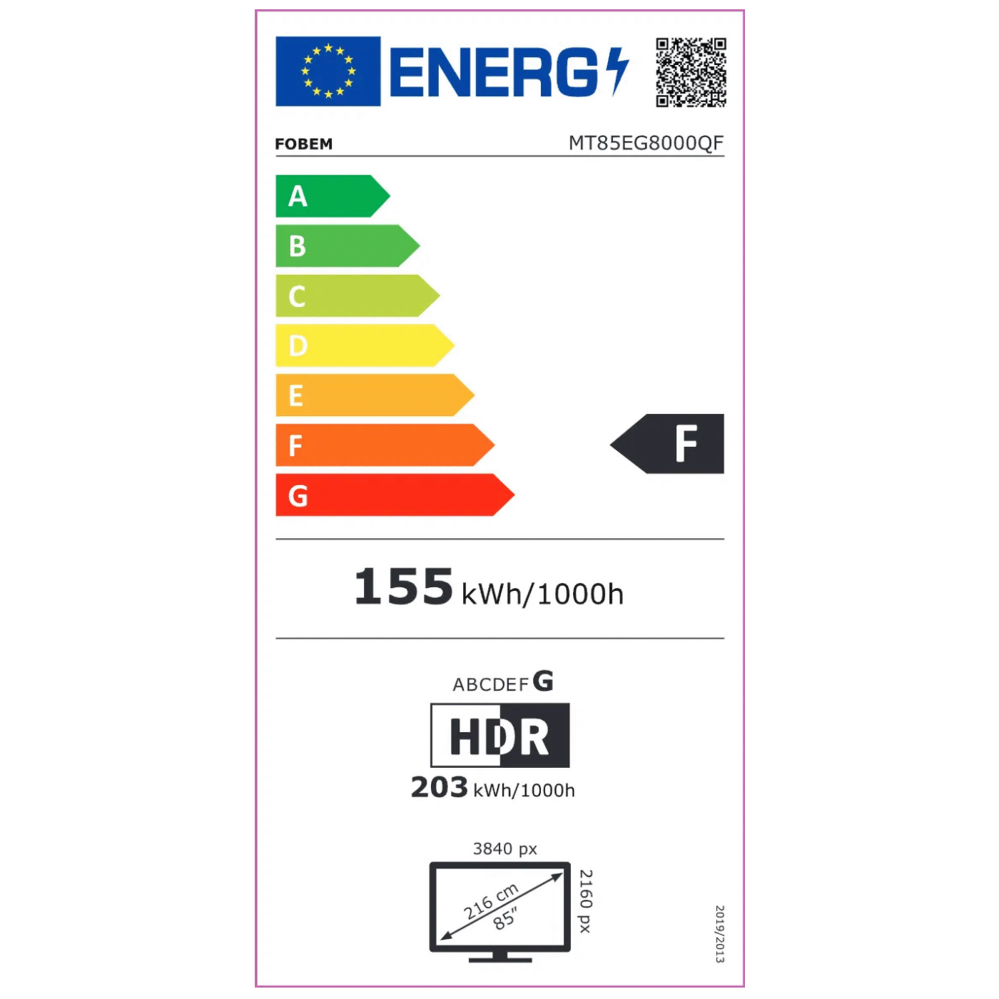Fobem Televizor Smart QLED 4K UltraHD 85", Google TV - MT85EG8000QF