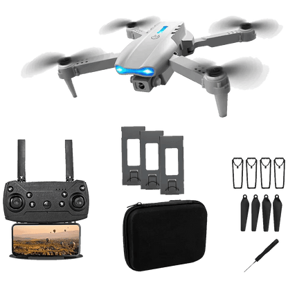 Extralink Dron, kamera FullHD, 1800mAh, 3 baterije, WiFi - E99 Pro Drone Set+3 batteries+case