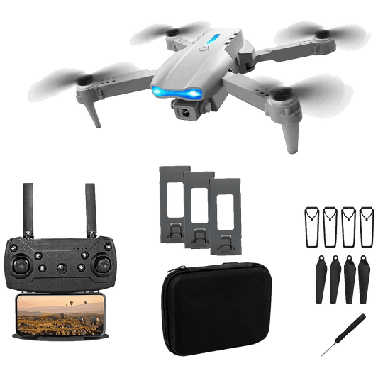 Extralink Dron, kamera FullHD, 1800mAh, 3 baterije, WiFi - E99 Pro Drone Set+3 batteries+case