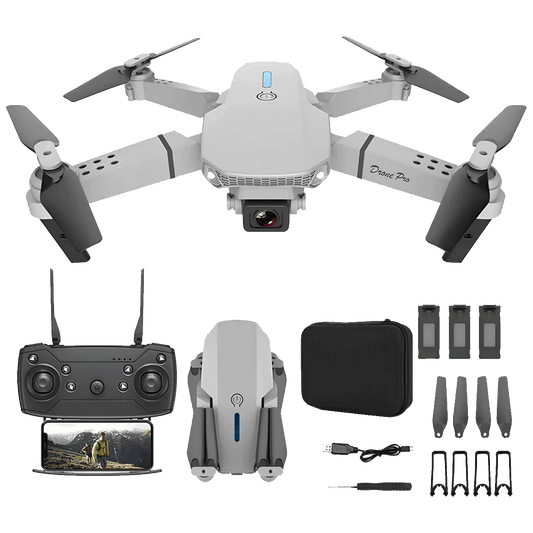 Extralink Dron, kamera FullHD, 1800mAh, 3 baterije, WiFi - E88 Pro Drone Set+3 batteries+case
