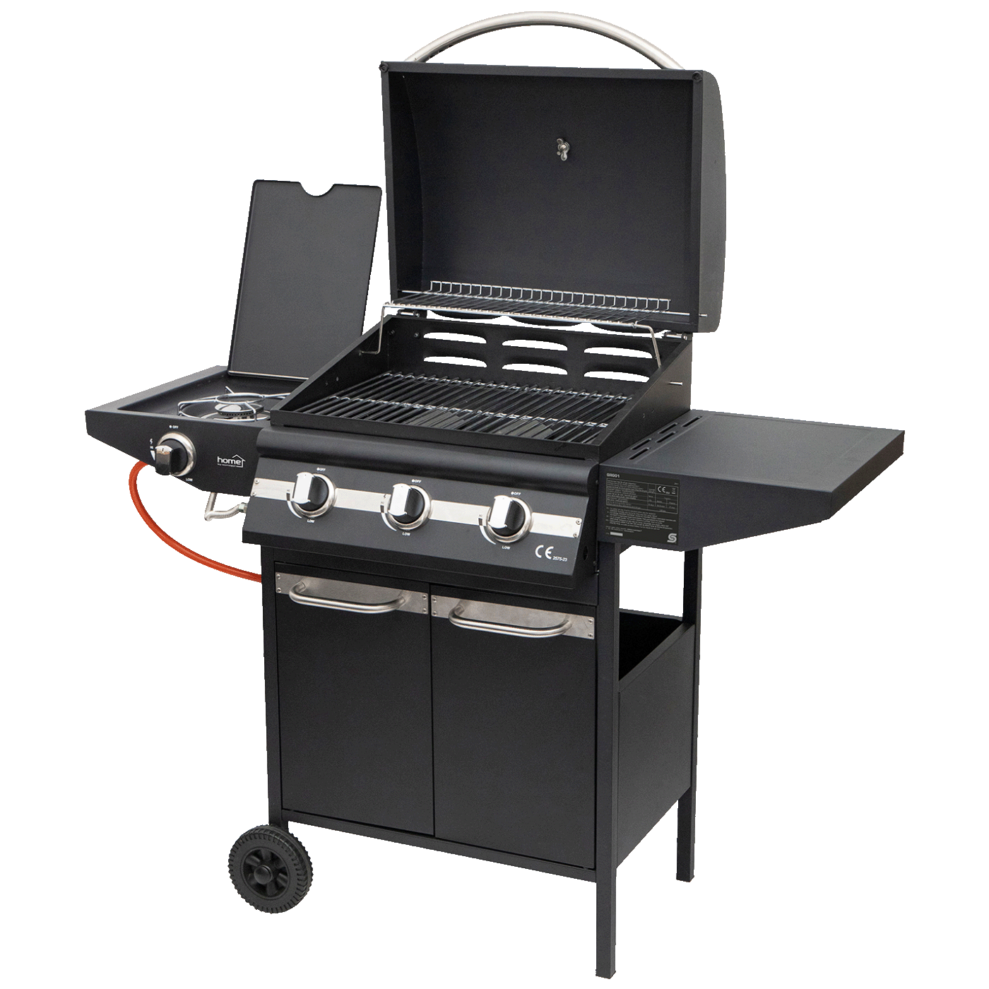 home Plinski roštilj sa tri plamenika + bočni, 4 x 3.2kW, LPG - GRG01