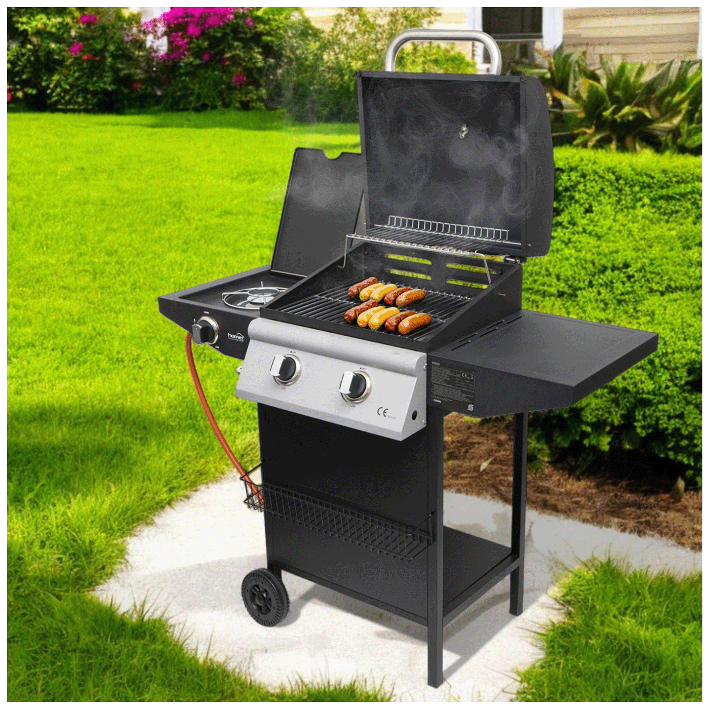 home Plinski roštilj sa dva plamenika + bočni, 3 x 3.2kW, LPG - GRG02