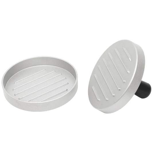 home Presa za hamburgere, rebrasti aluminij, promjer 115 mm - GRT06