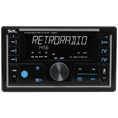 SAL Auto radio, 4 x 50W,  FM RDS, BT, USB, microSD - VB5500
