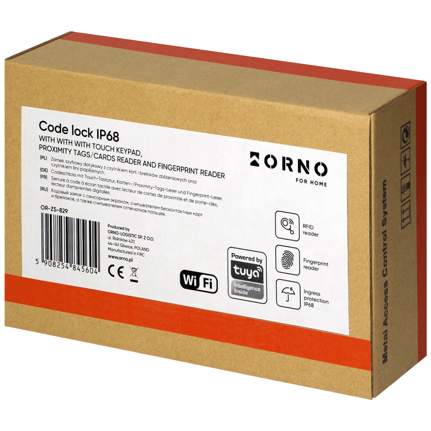 Orno Tastatura sa RFID karticom,Tag reader,fingerprint,WiFI,IP68 - OR-ZS-829