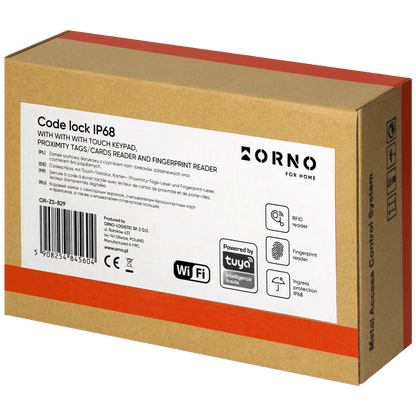 Orno Tastatura sa RFID karticom,Tag reader,fingerprint,WiFI,IP68 - OR-ZS-829