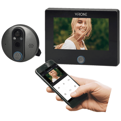 Virone Digitalna špijunka za ulazna vrata, Smart, 4.3", LCD, WiFi - DV-3