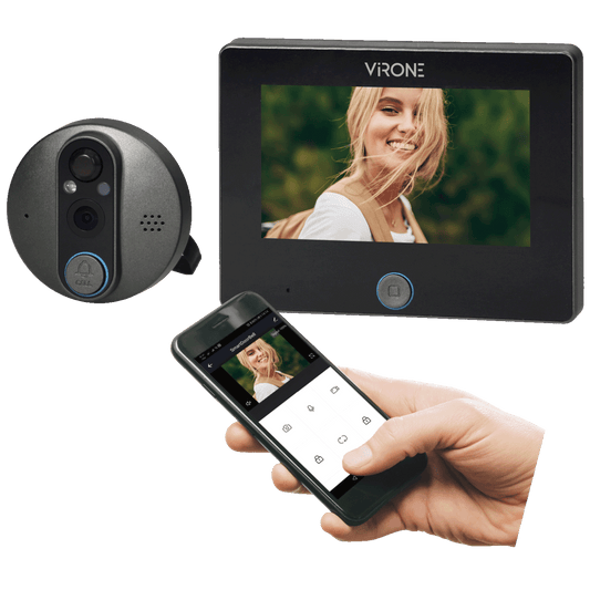 Virone Digitalna špijunka za ulazna vrata, Smart, 4.3", LCD, WiFi - DV-3