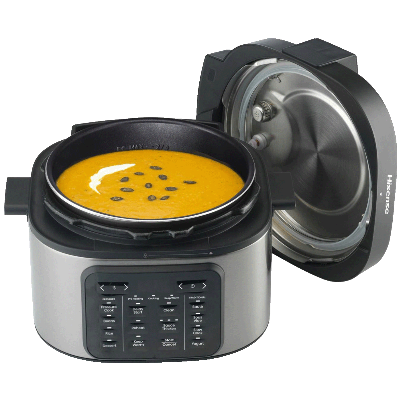 Hisense Višenamjenski lonac, Multicooker, 1500W, 6 lit. - HMC6SBK