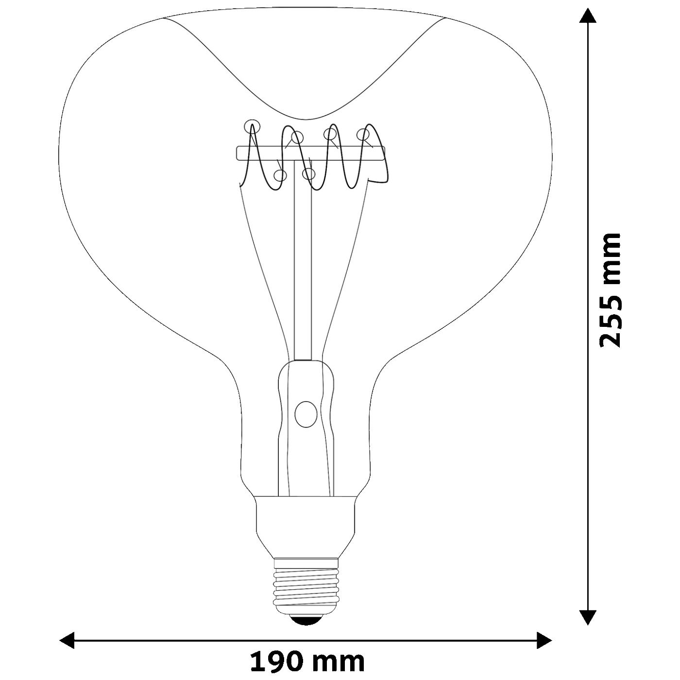 Avide Sijalica, LED 6W, E27, 2700K, 360°, 230V AC - Jumbo Smoky 6W E27