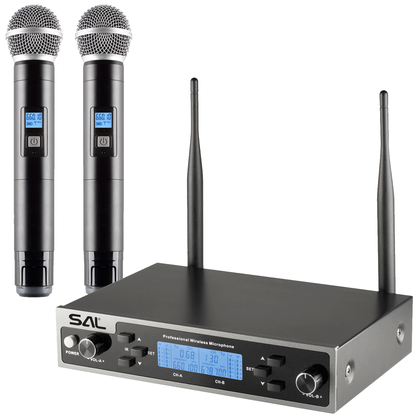 SAL Bežični set, 2 bežična mikrofona i prijemnik - MVN610