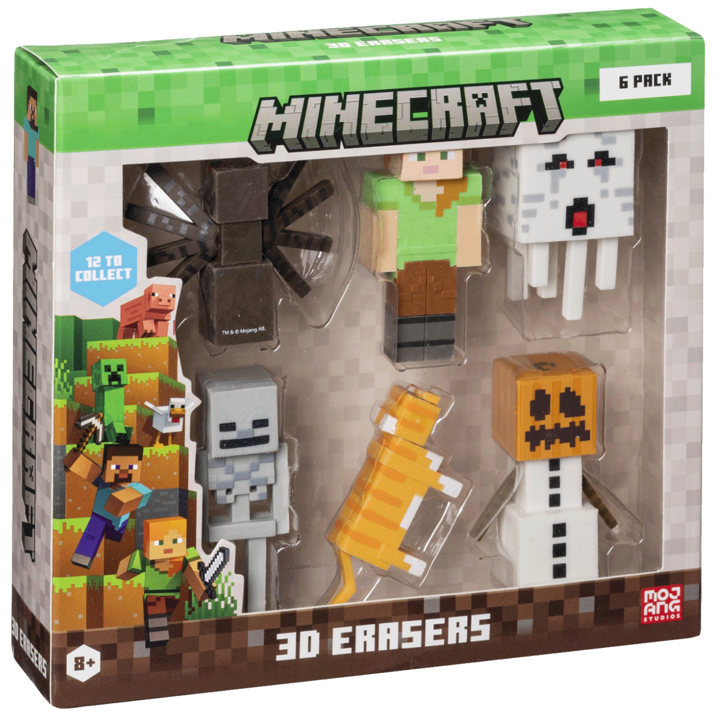 PMI Gumice za brisanje, Minecraft 3D, set 6 kom. - MC4060B