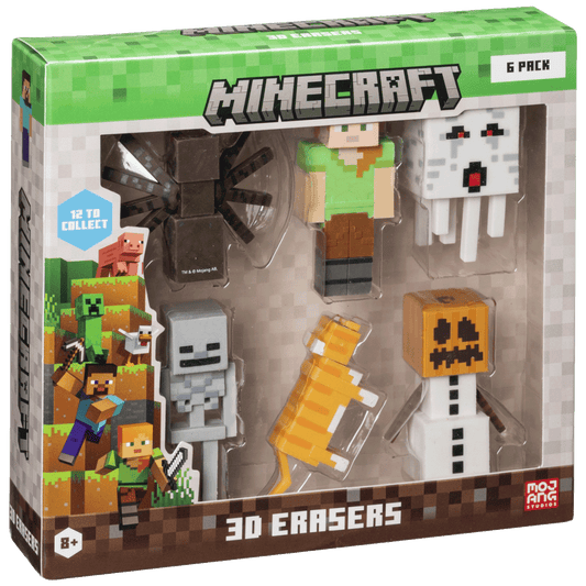 PMI Gumice za brisanje, Minecraft 3D, set 6 kom. - MC4060B