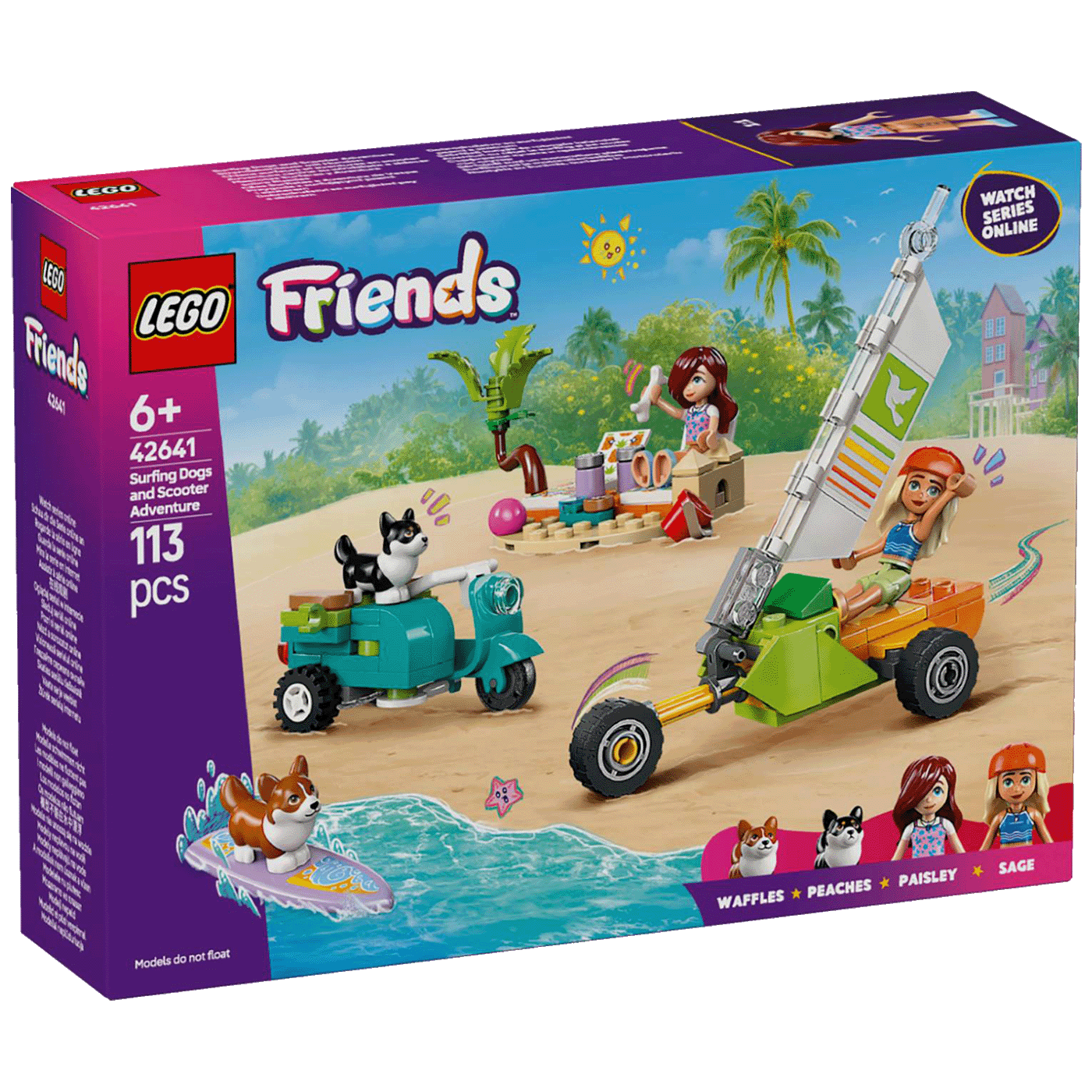 Lego Pustolovina na skuteru sa psima surferima, LEGO Friends