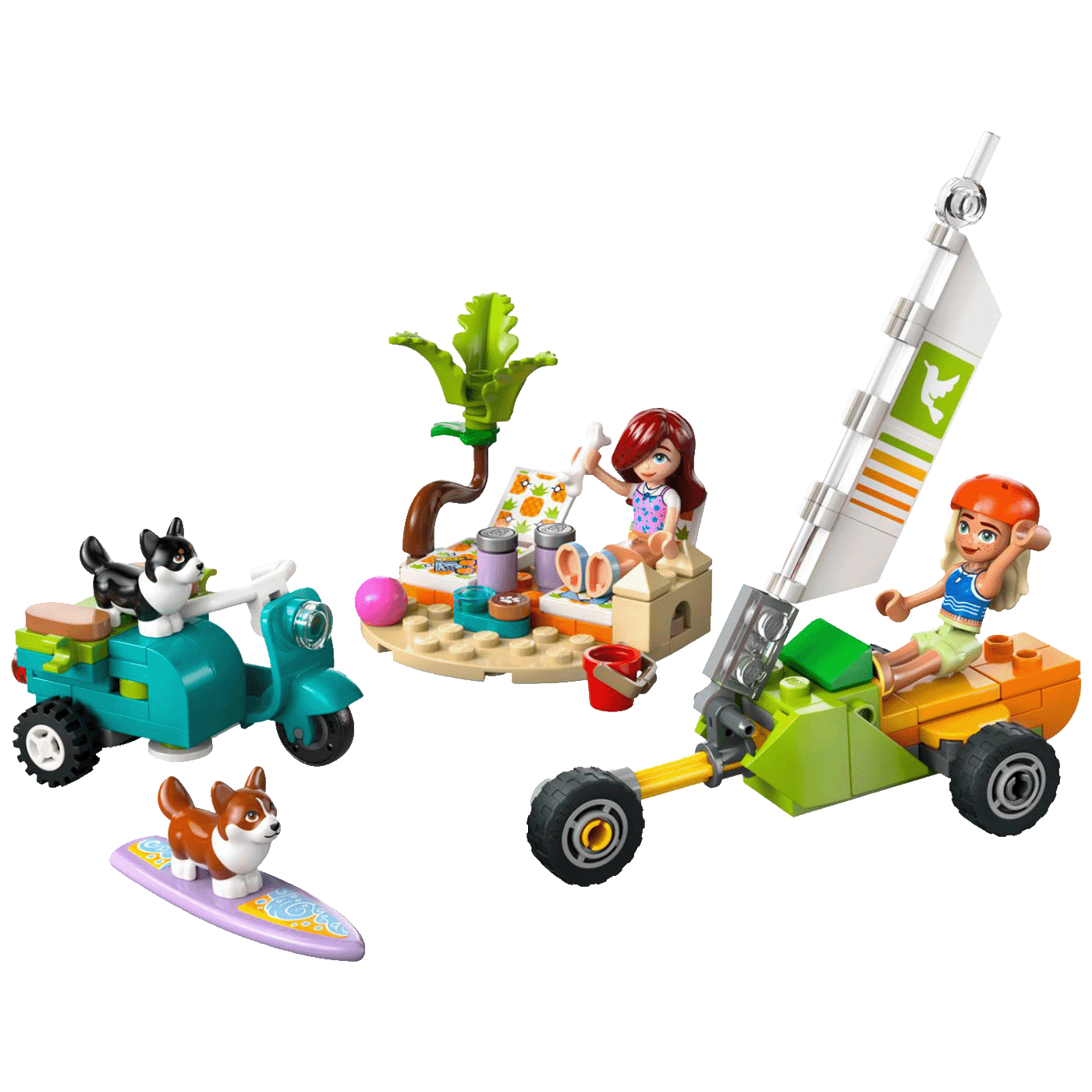 Lego Pustolovina na skuteru sa psima surferima, LEGO Friends