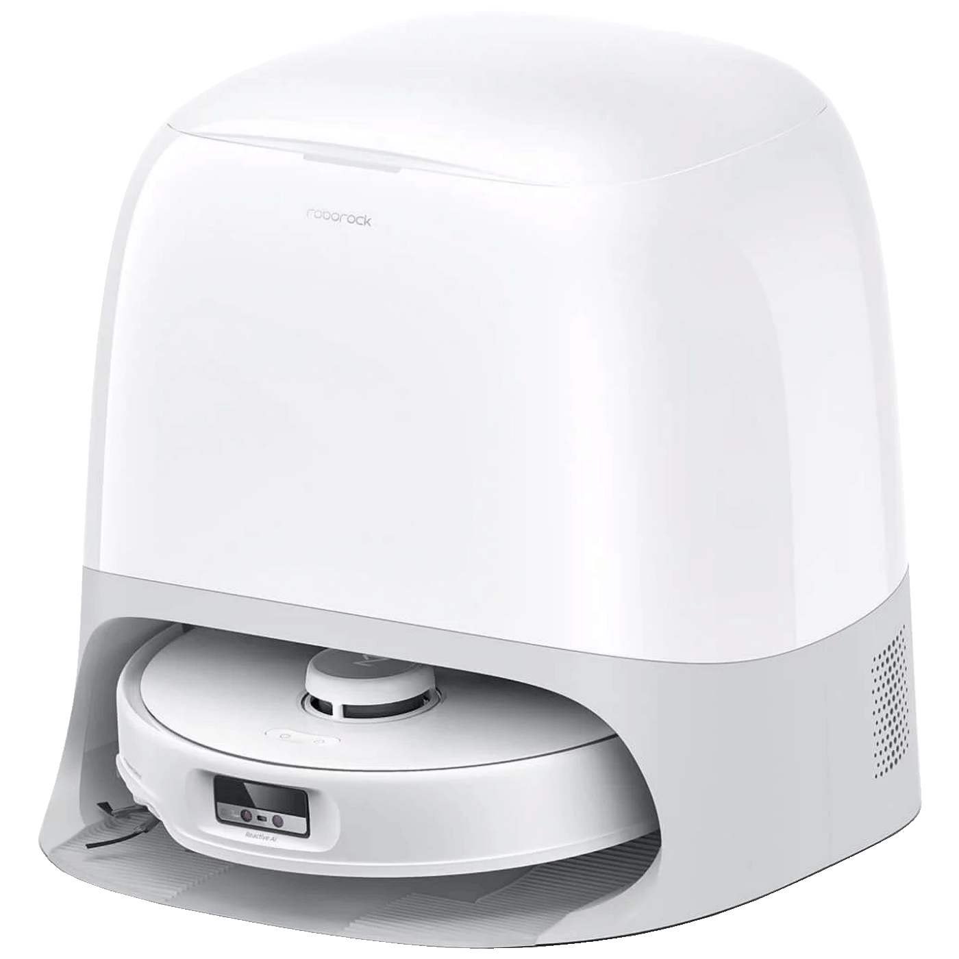 Roborock Robot usisavač sa stanicom za pražnjenje, 6400 mAh, WiFi - Qrevo Curv White