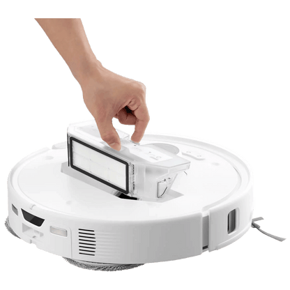 Roborock Robot usisavač sa stanicom za pražnjenje, 6400 mAh, WiFi - Qrevo Curv White