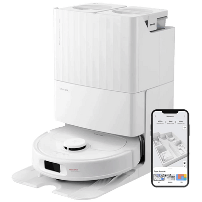 Roborock Robot usisavač sa stanicom za pražnjenje, 5200 mAh, WiFi - Qrevo S White