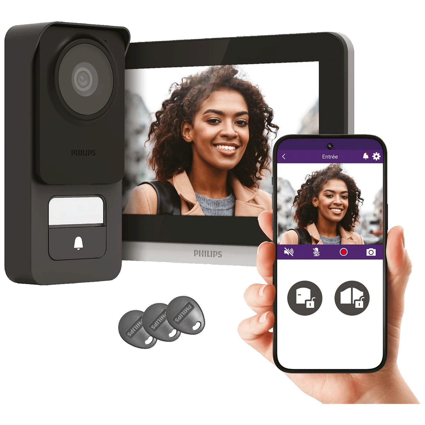 Philips Video interfon7", set, WelcomeEye Connect 3