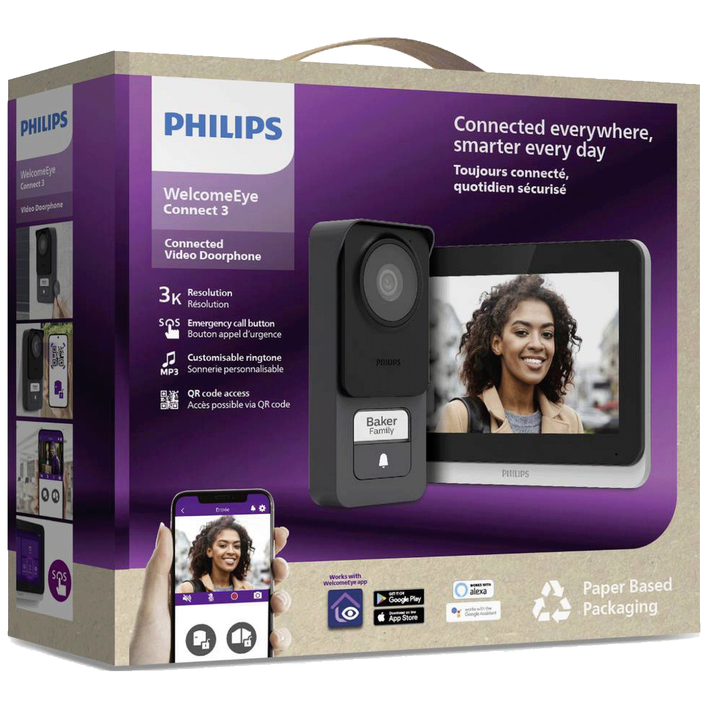 Philips Video interfon7", set, WelcomeEye Connect 3