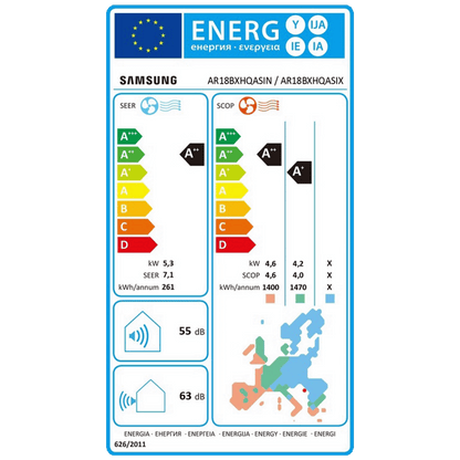 Samsung Klima uređaj, split sistem, 18000 Btu, Inverter, A++ - AR18BXHQASIX