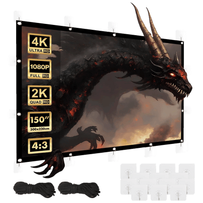 Maclean Platno za projektor, zidno, 330 x 220 cm, 4:3 - MC-168