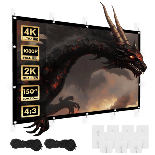 Maclean Platno za projektor, zidno, 330 x 220 cm, 4:3 - MC-168