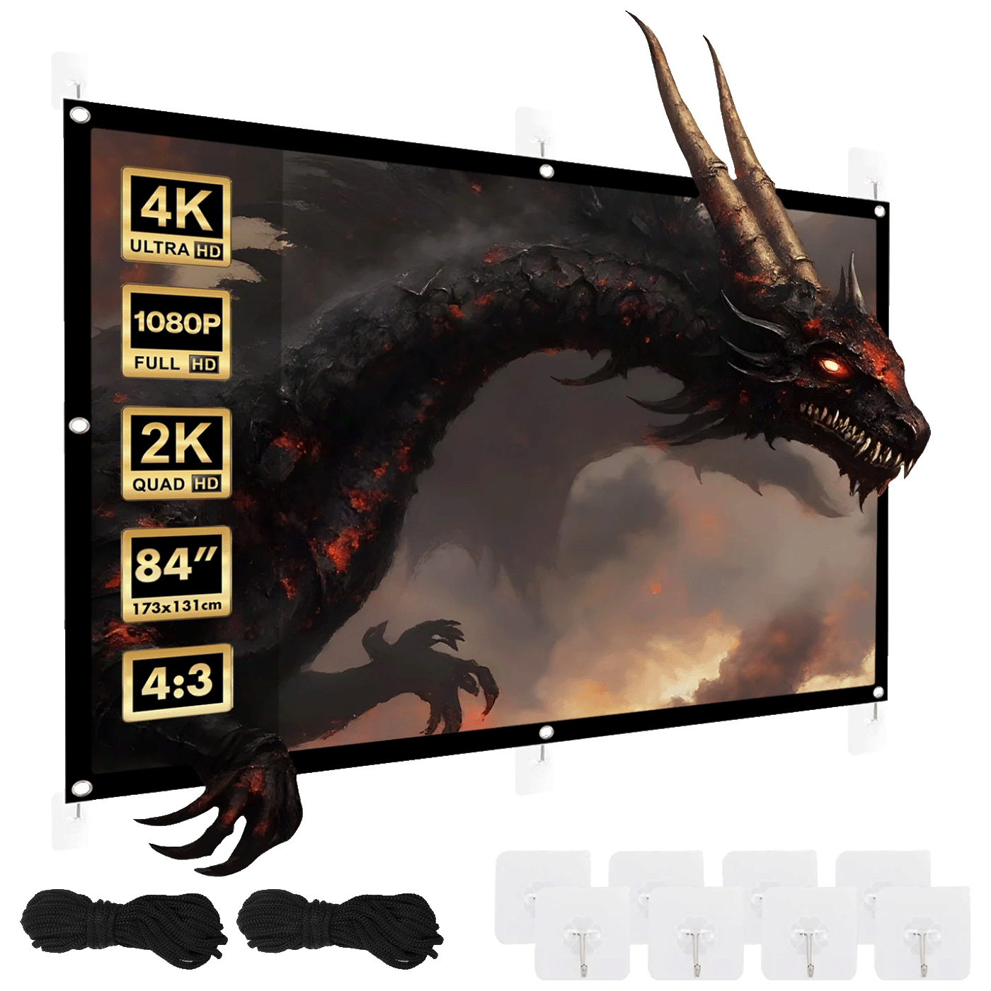 Maclean Platno za projektor, zidno, 175 x 131 cm, 4:3 - MC-166