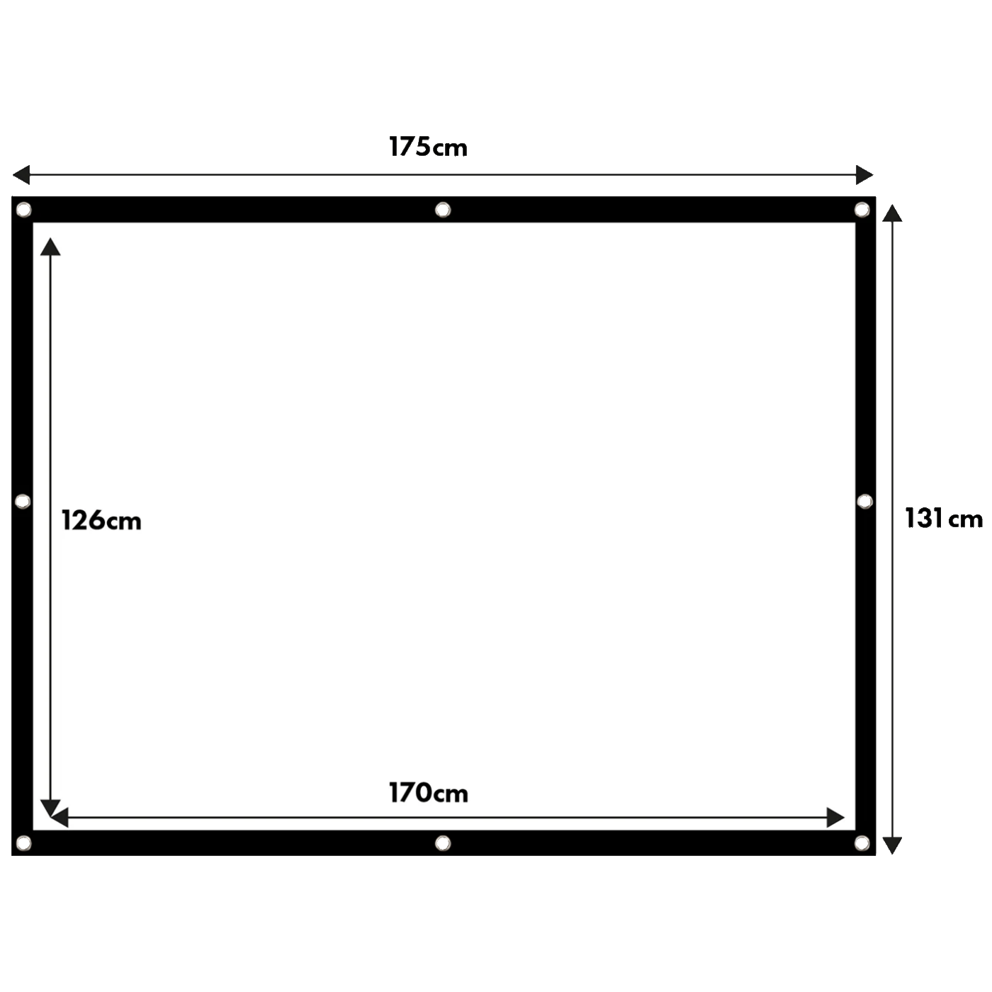 Maclean Platno za projektor, zidno, 175 x 131 cm, 4:3 - MC-166