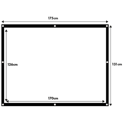 Maclean Platno za projektor, zidno, 175 x 131 cm, 4:3 - MC-166