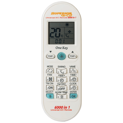 Superior Daljinski upravljač za klime, 6000 kodova, univerzalni - RC AirCo 6000in1