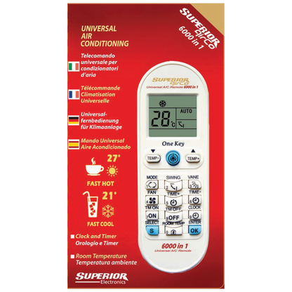 Superior Daljinski upravljač za klime, 6000 kodova, univerzalni - RC AirCo 6000in1