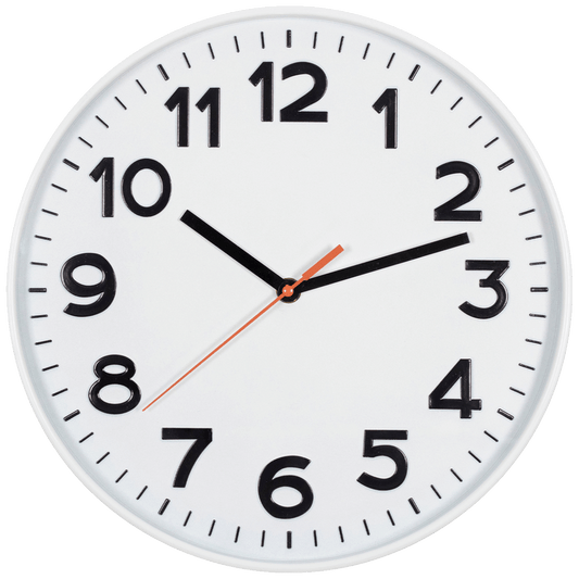 home Zidni sat, staklena prednja strana, 1 x AA baterija, 300 mm - AWC300WH