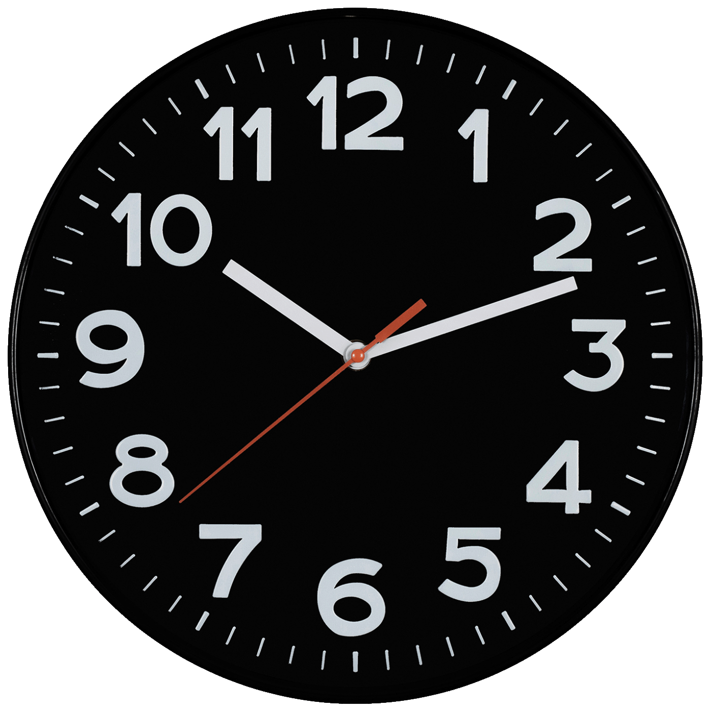 home Zidni sat, staklena prednja strana, 1 x AA baterija, 300 mm - AWC300BK