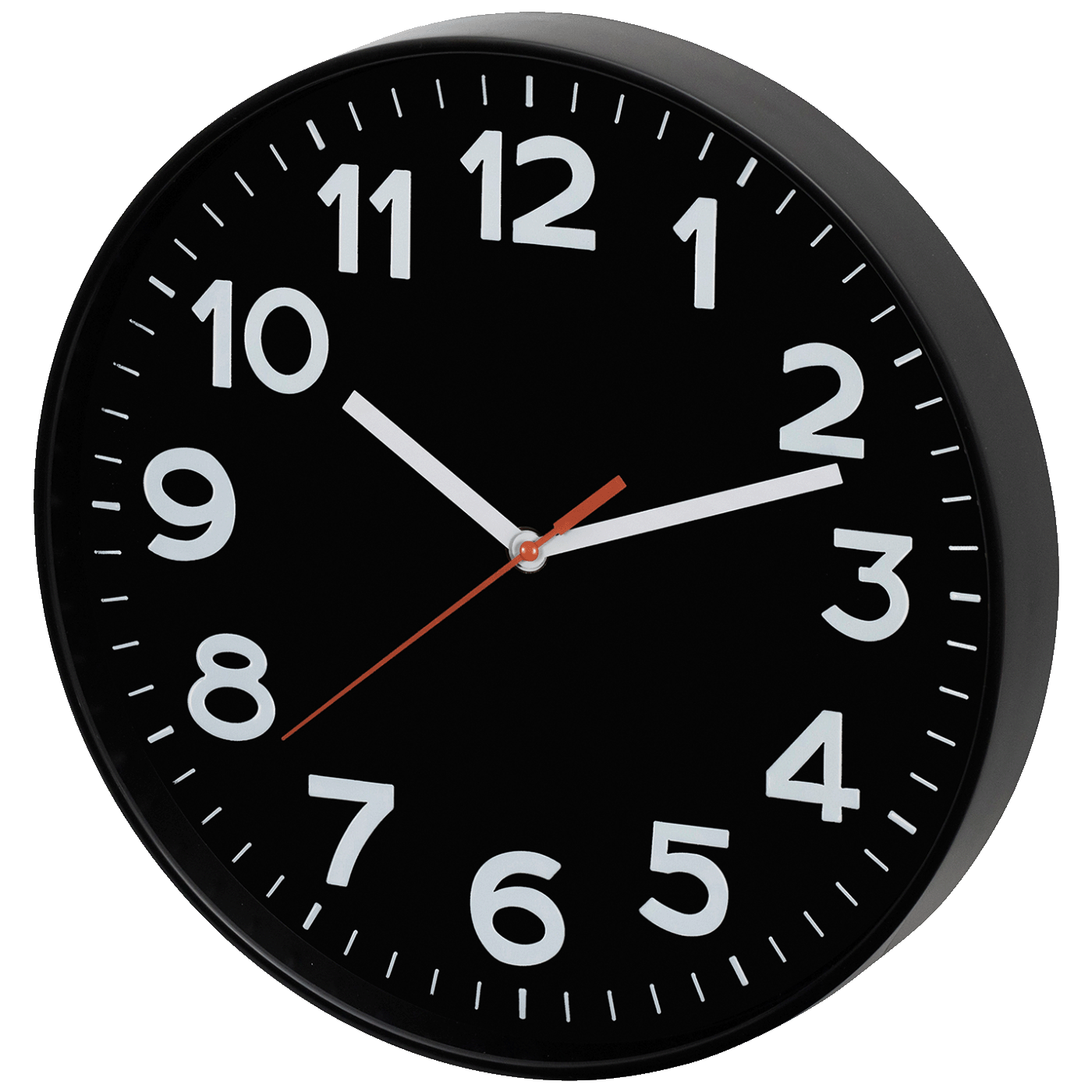 home Zidni sat, staklena prednja strana, 1 x AA baterija, 300 mm - AWC300BK