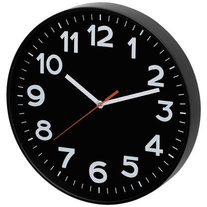 home Zidni sat, staklena prednja strana, 1 x AA baterija, 300 mm - AWC300BK
