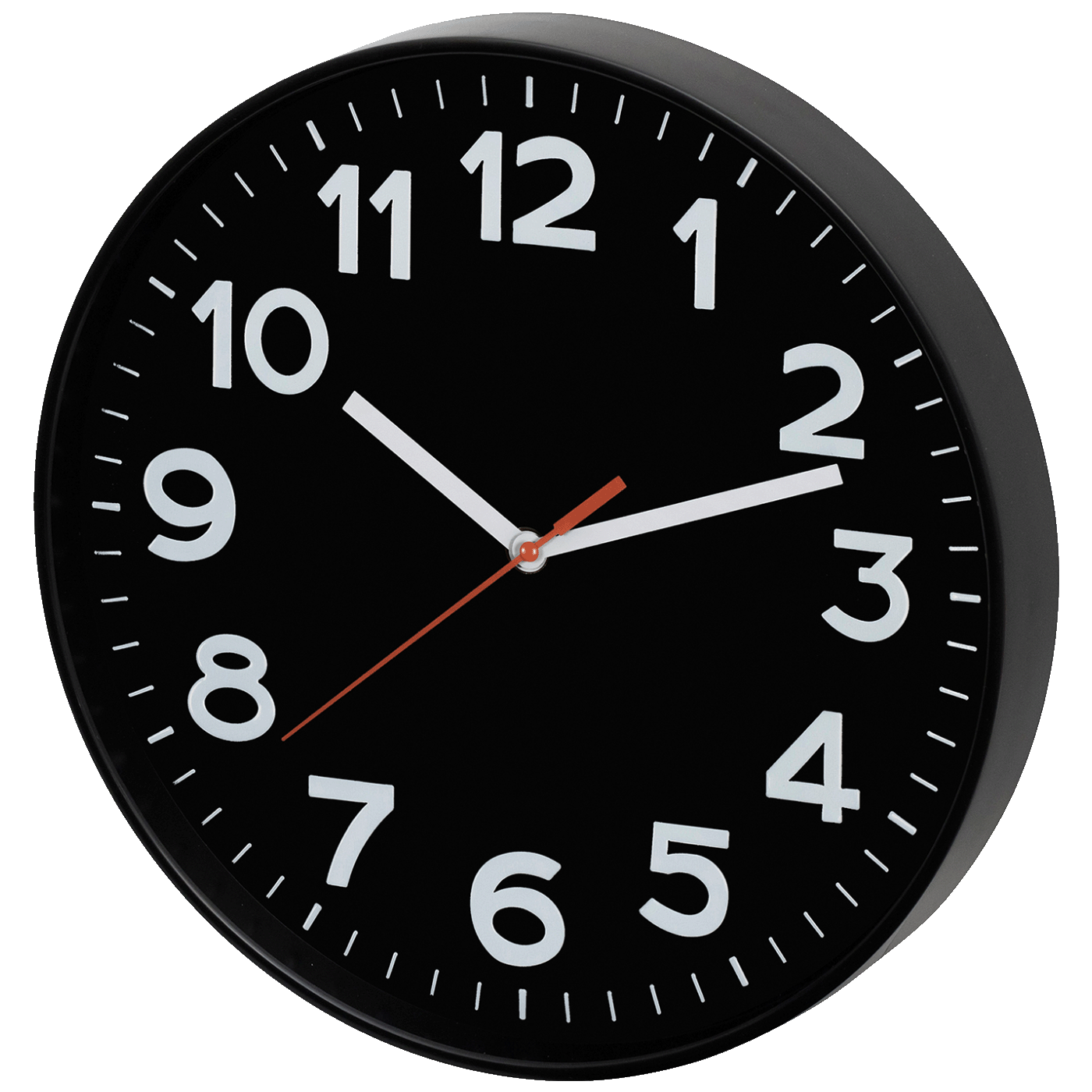 home Zidni sat, staklena prednja strana, 1 x AA baterija, 250 mm - AWC250BK